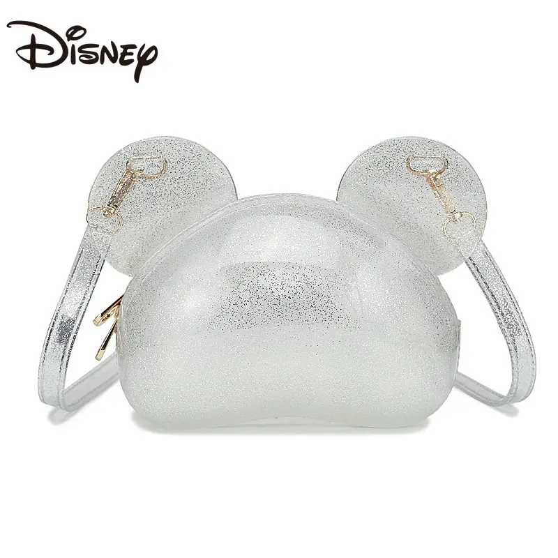 

MINISO Disney 2023 New Transparent Jelly Bag Cartoon Mickey Ears Bag Texture Messenger Small Bag Shoulder Bag Small Round Bag