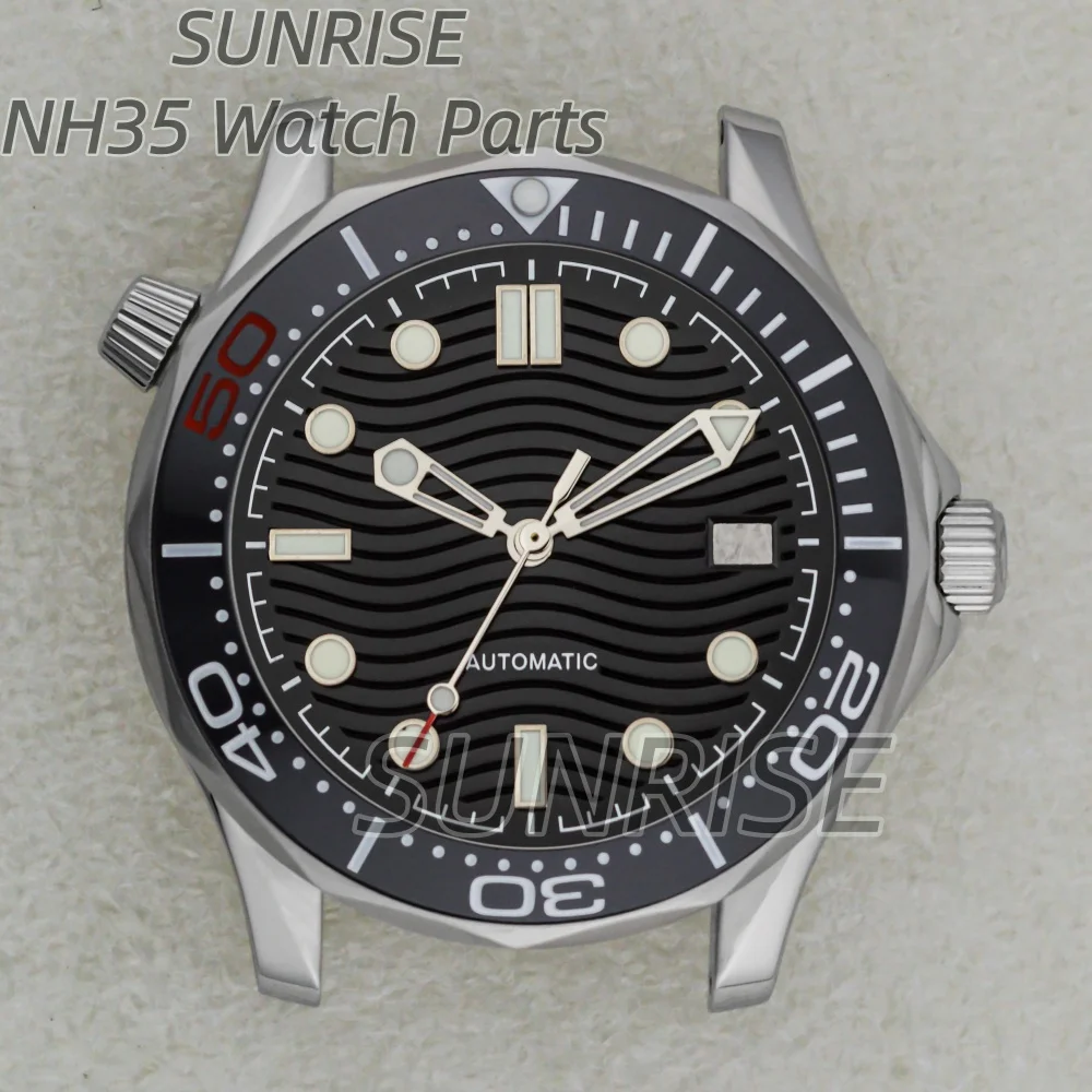 41mm Waterproof Watch Case with Stainless Steel Band & Transparent Back