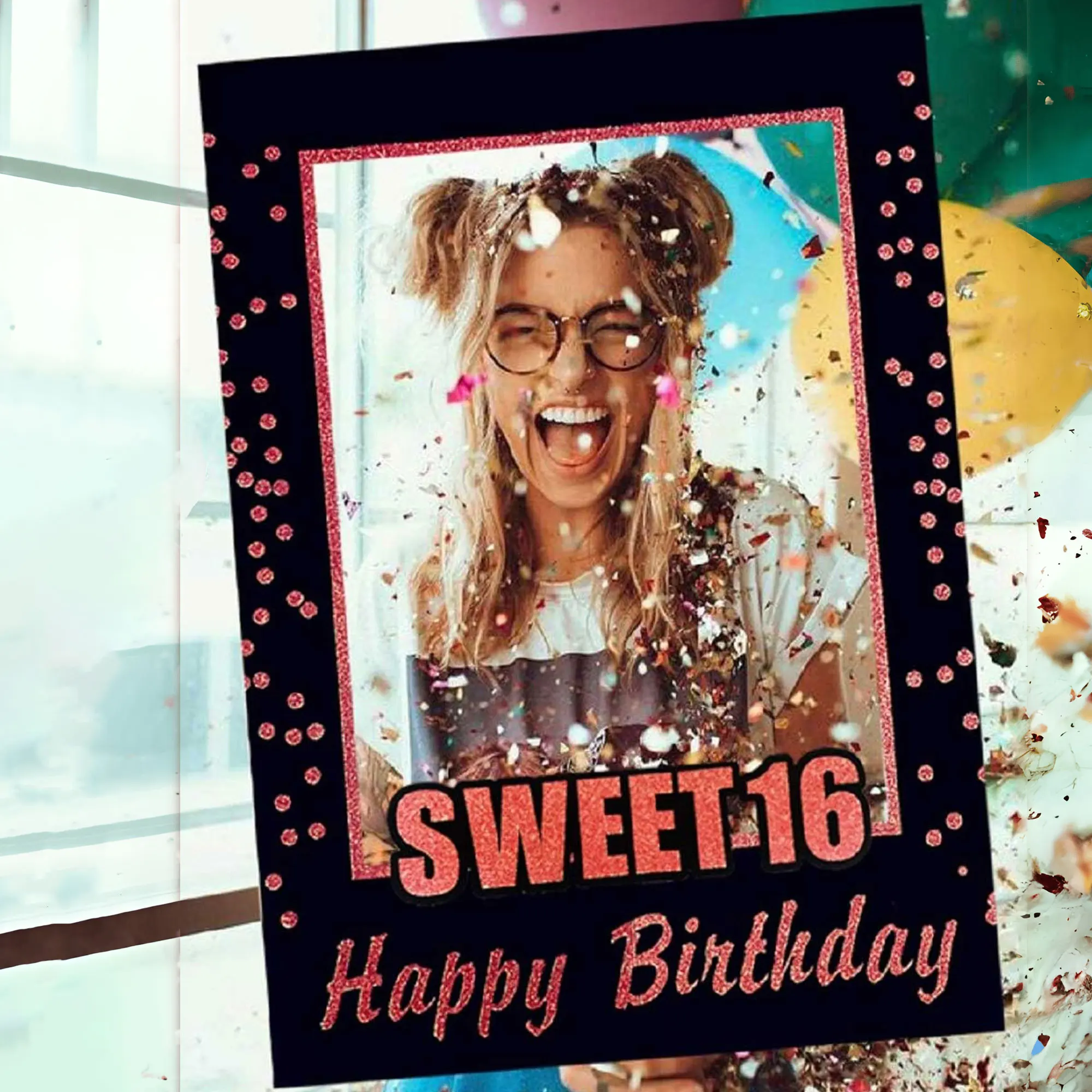 Cornice Portafoto Shudehill Giftware Per 16° Compleanno – 13x9 Cm, Con Scritta 'Happy Birthday', In Argento, Regalo Per Ragazze E Ragazzi