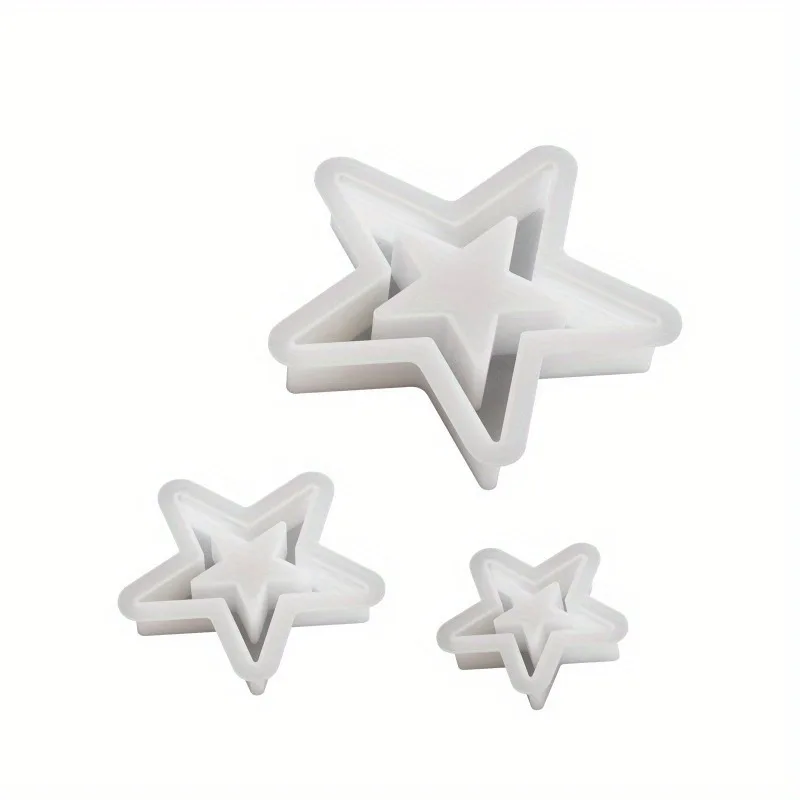1pc Five-Pointed Hollow Star Silicone Mold Gypsum Plaster Crafts and Home Decorations-Ideal Forand Festive Occasions
