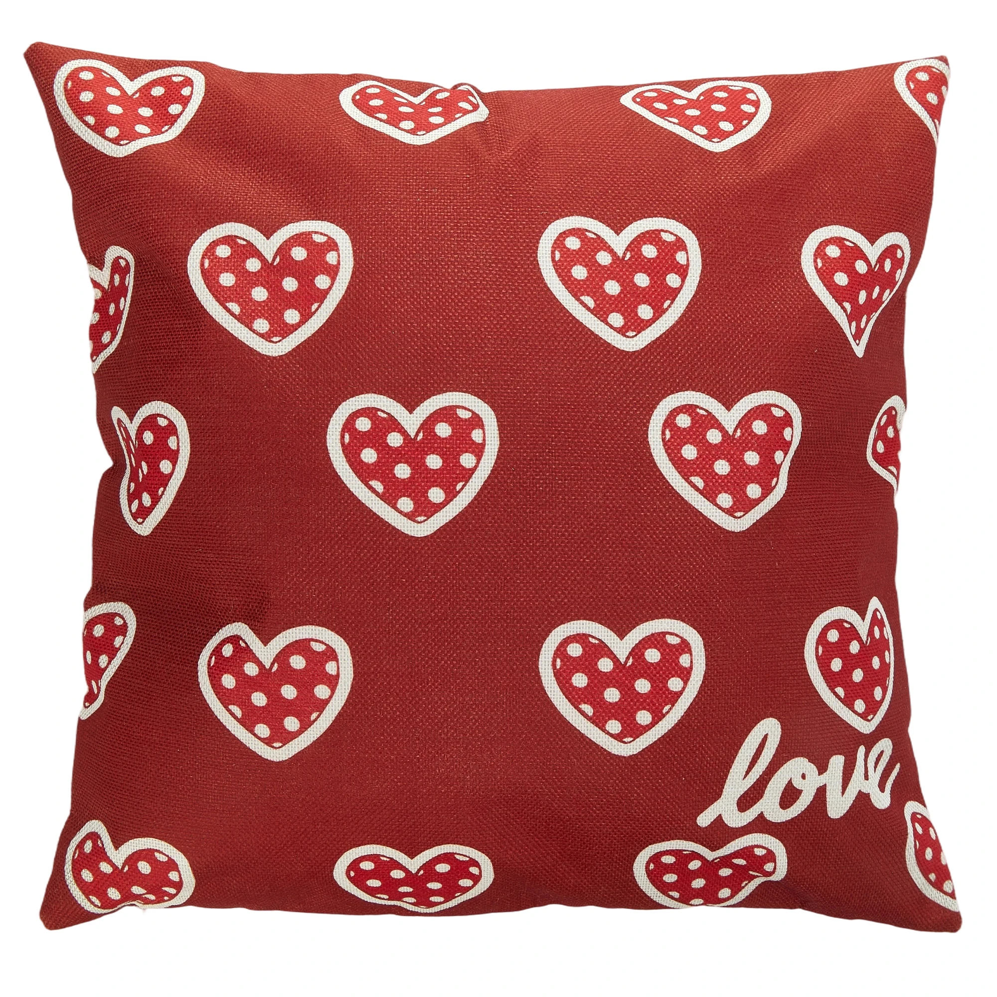 Love Heart Pattern Throw Pillow Case Romantic Valentine s Day Cushion Cover for Living Room Couch Bed Home Decor