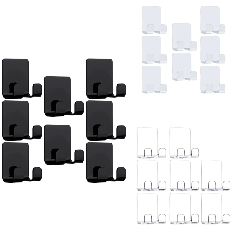 Promotion! 8 Pieces Acrylic Self Adhesive Razor Holder Hooks Shower Hook For Bathroom Kitchen Organizer Plug Towel |