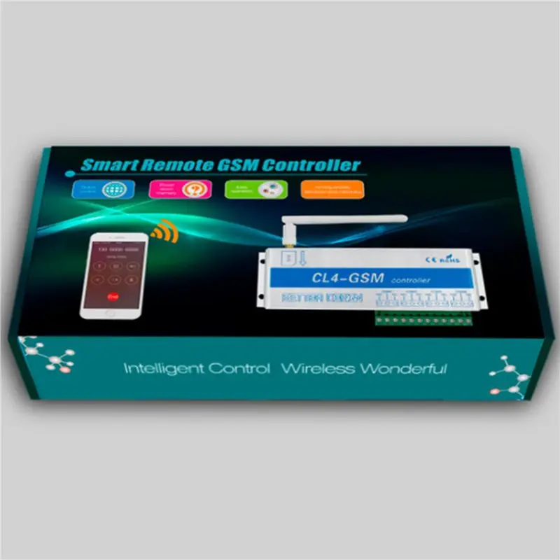 FULL-2X 4 채널 릴레이 CL4-GSM SMS GSM APP 무선 컨트롤러 GSM 수신기 및 스위치 게이트/도어 오프너 오퍼레이터(미국 플러그)