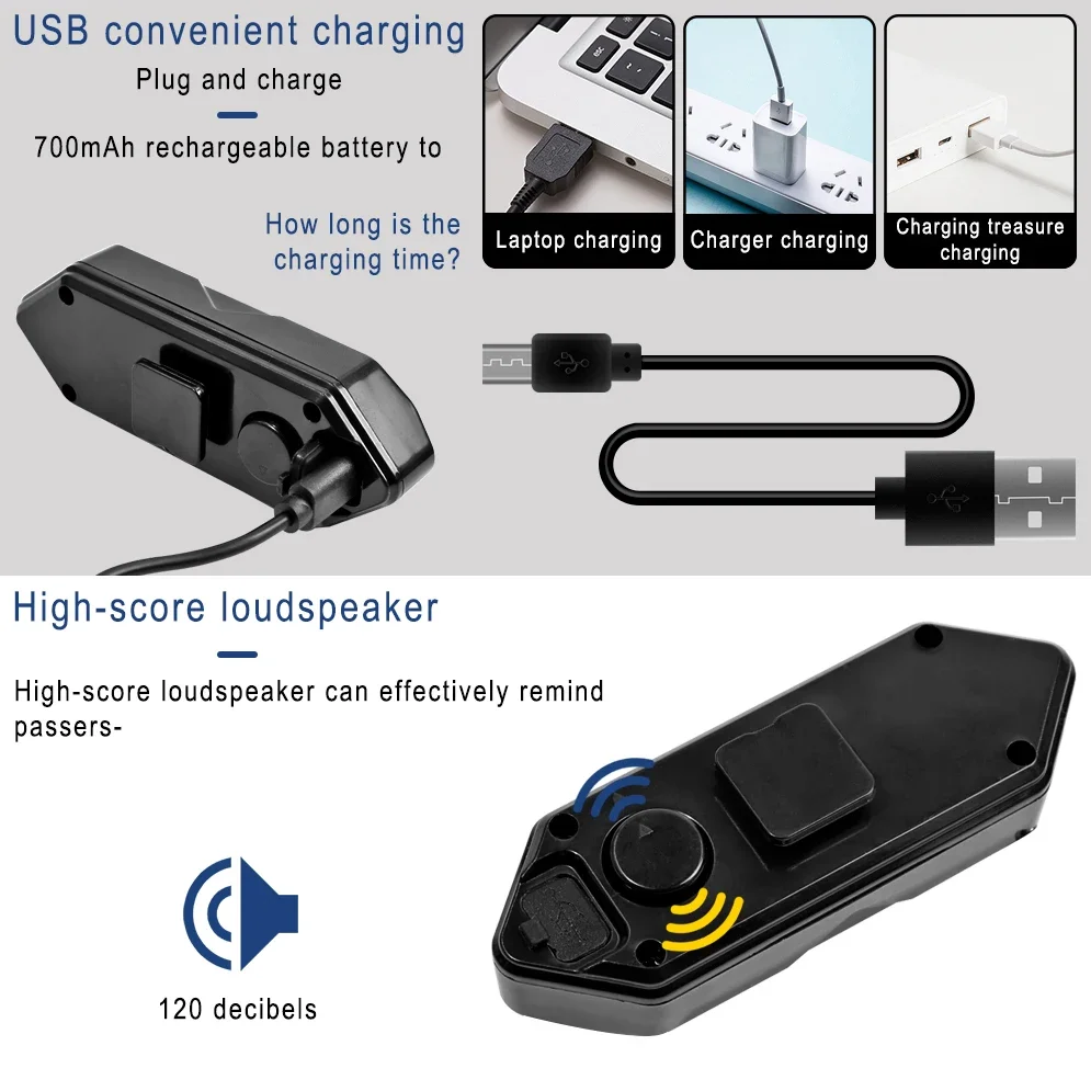 Blinker Warnlicht USB Aufladbare für XIomi M365 Pro für Ninebot Max G30 G30D/E/LP/G2 für Kugoo Nacht Reiten Lampe – Detail 5