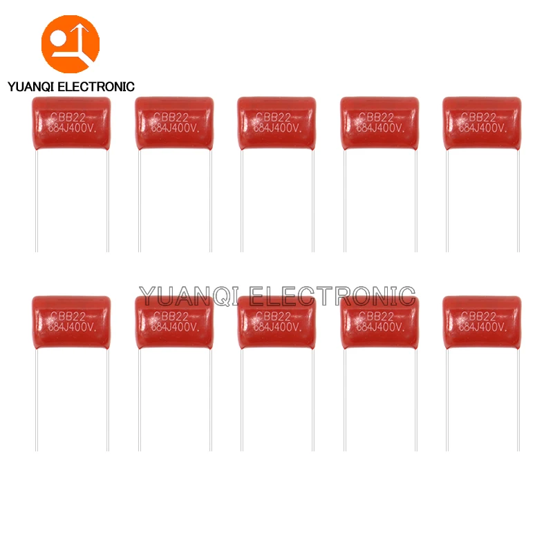 CBB Polypropylene Film Capacitor 10pcs 63V 100V 250V 400V 450V 630V 2000V 103J 104J 105J 155J 223J 224J 225J 334J 474J 475J
