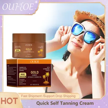 Gel autoabbronzante abbronzante abbronzatura finta lettini da interno acceleratore abbronzante scuro scottature solari riparazione della pelle a lunga durata Gel abbronzante senza sole 1