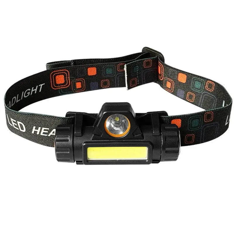 

Portable Mini XPE+COB LED Headlamp USB Rechargeable Camping Head Lamp Fishing Headlight Flashlight Built-in Battery Light