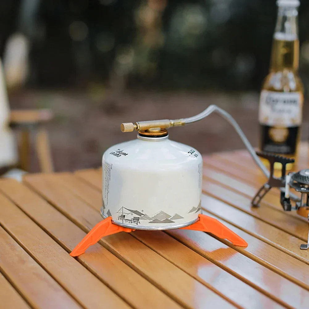 Nylon Gas Canister Stand Foldable Outdoor Gas Tank Bracket Camping Stove Bottle Stand Universal Tripod Folding Canister Stand Image 11