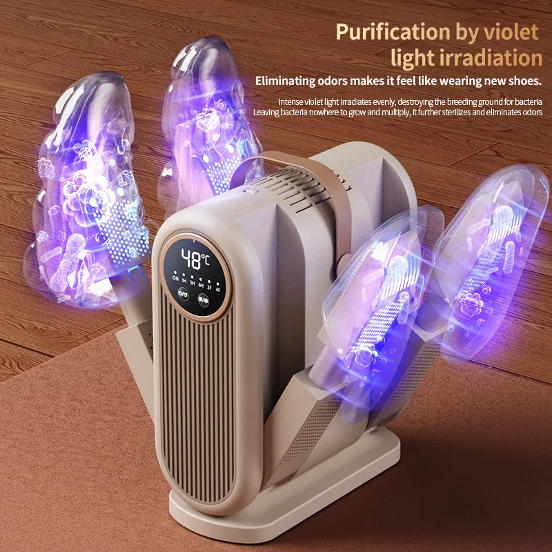 Foldable Shoe Dryer Electric Shoe and Boot Dryer Timing Control Household Shoe Warmer Portable Heater For Socks Boots 4