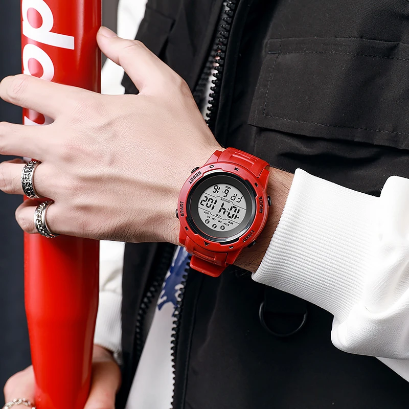 Couple Sports Electronic Watch Multi functional Large Screen Outdoor Watch