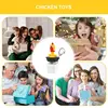 Creative keyboard keychain Chicken keycap Keychain with Sound and Light Button Sensory Toy Stress Relief Pendant for Kids Adults 5