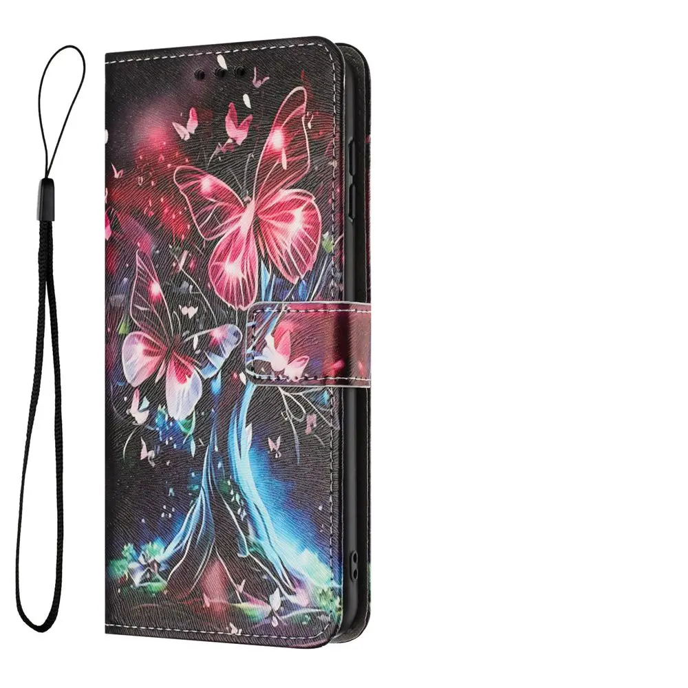 Butterfly Leather Flip Phone Case - Elegant and Durable Back Cover Design