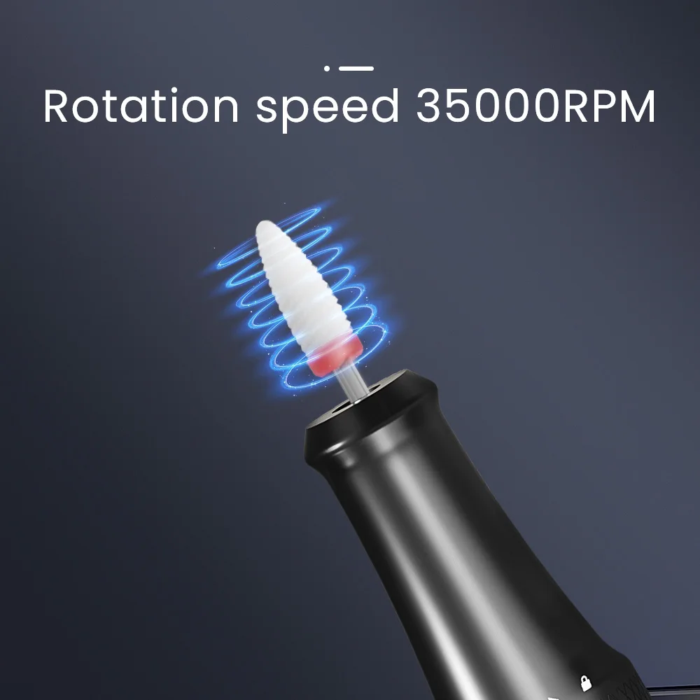 35000RPM Professional Electric Nail Drill Machine Rechargeable Nail File Nails Accessories Gel Nail Polish Sander Low Noise 4