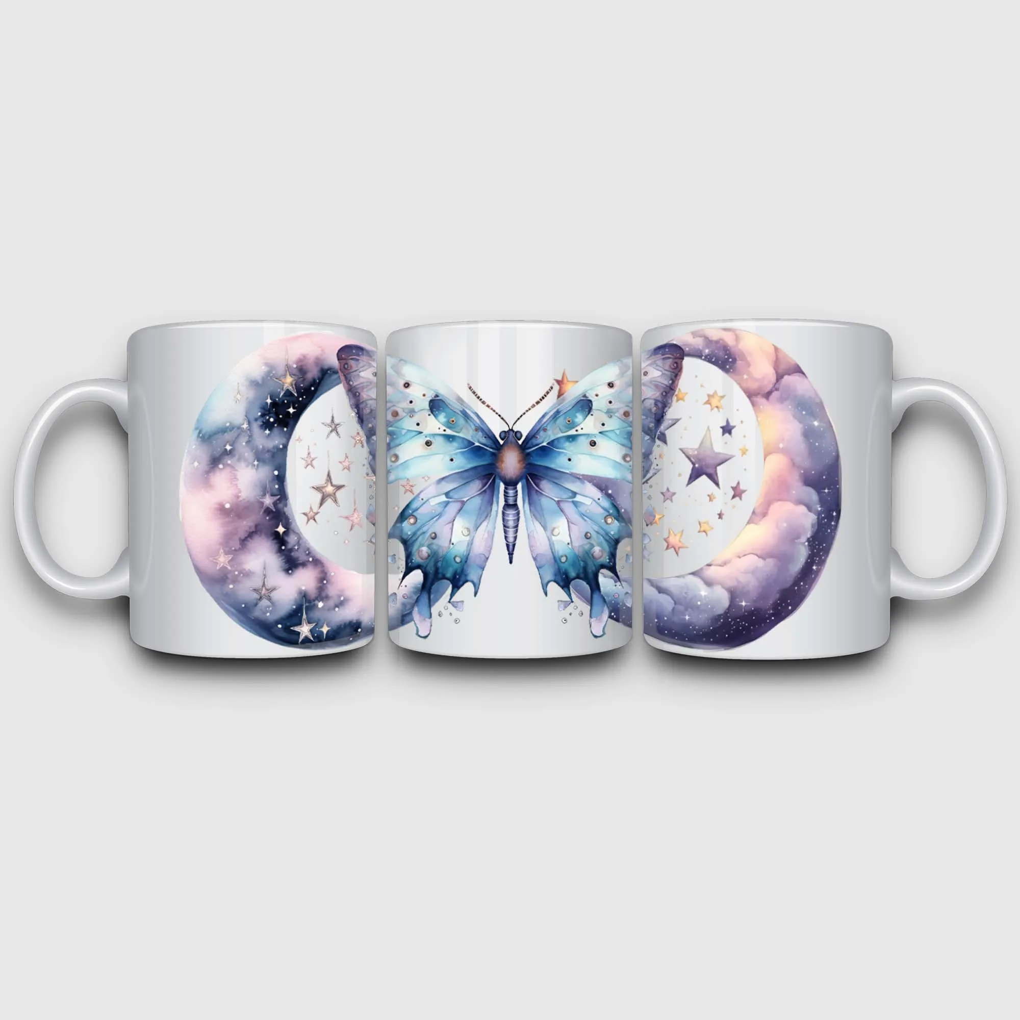 Beautiful butterfly UV DTF Cup Stickers Glass Sport Transfer Stickers Waterproof Wipe Transfers 16 oz Glass Mugs 5 Sheets