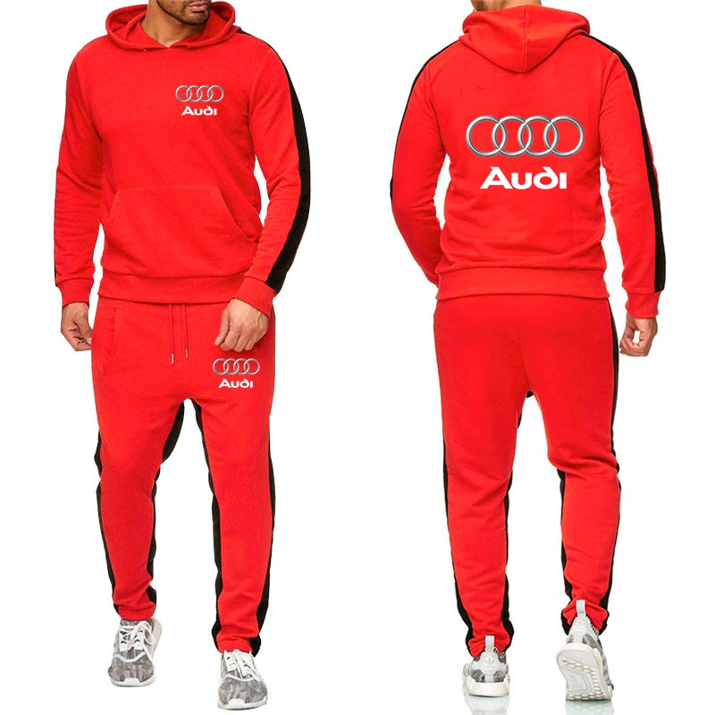 Sweat à capuche de mode 2 pièces ensembles survêtement Bmw Power Print  hommes sweat à capuche pantalon pull vêtements de sport costume vêtements  de