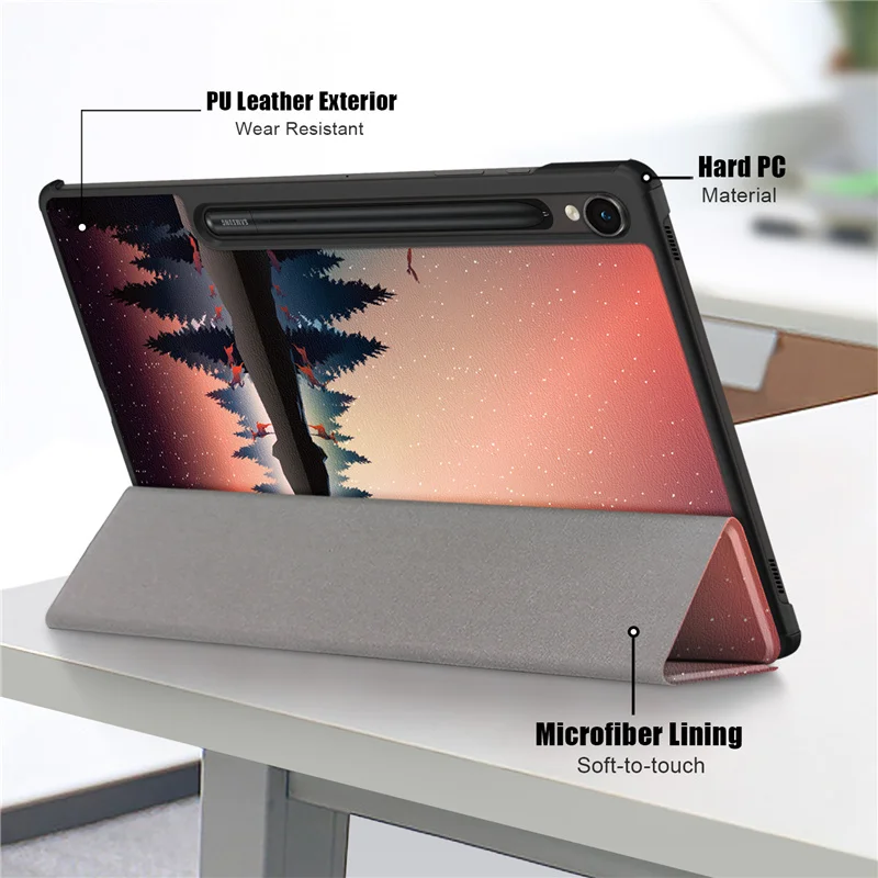 Folding Magnetic Hard Back Stand Shell - Premium Tablet Cover, 10.9-Inch
