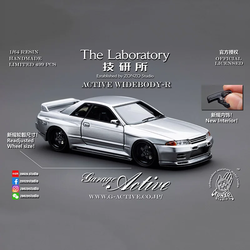 New In Stock Zonzo Studio The Laboratory 1:64 Nissan Gtr R32 Resin