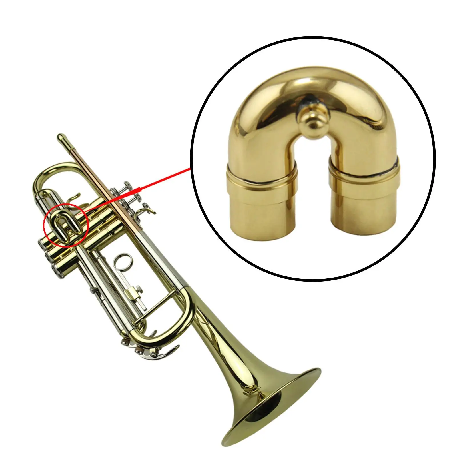 Trumpet Bend Neck Saxophone Elbow Bend for Woodwind Instrument Accessories
