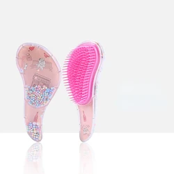 Vibrant Rose Anti - Static Detangling Hair Brush for Women - Scalp Care & Styling Tool (9)