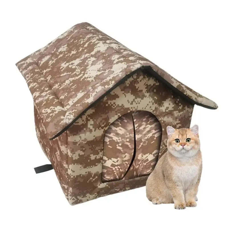 

Outdoor Cat House Weatherproof pet Insulated Shelter Dog Cold Weather House with Door Windproof Feral Cat House for winter