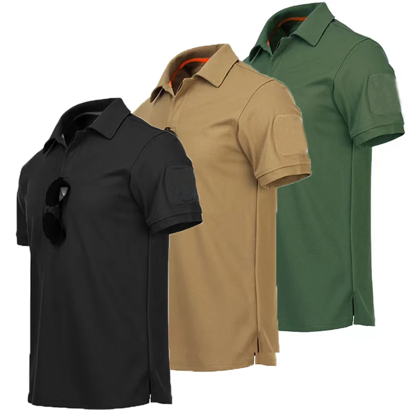 Sport T Shirt Men's Quick Dry Embroidered Plus Size Shirts Summer Male Breathable Clothes Elastic Plain Camping Climbing Hiking T-shirts