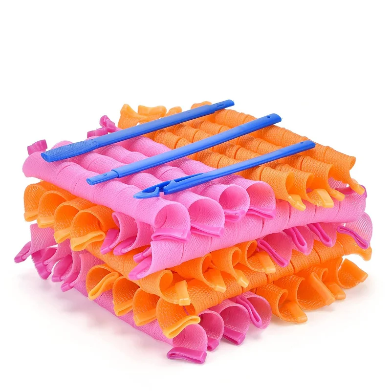 30cm curler tool set suitable for girls or women with curly hair in 4 colors, 10 pieces each. 30cm inner curler with tool
