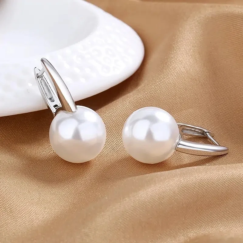 Huitan Fashion Temperament Drop Earrings Simulated Pearl Accessories for  Wedding Ceremony Graceful Jewelry for Engagement Party - AliExpress