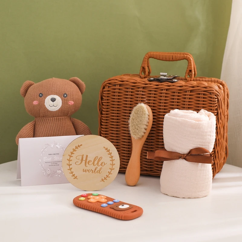 BaBy Accessories Photography Props Newborn Keepsakes Memories Milestone Cards Monthly Blanket Babies Photos Baby Birth Gift Set - 4
