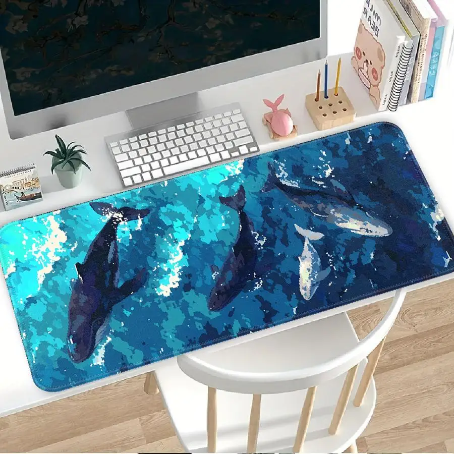 Ocean Blue Anti-Slip Desk and Mouse Pad
