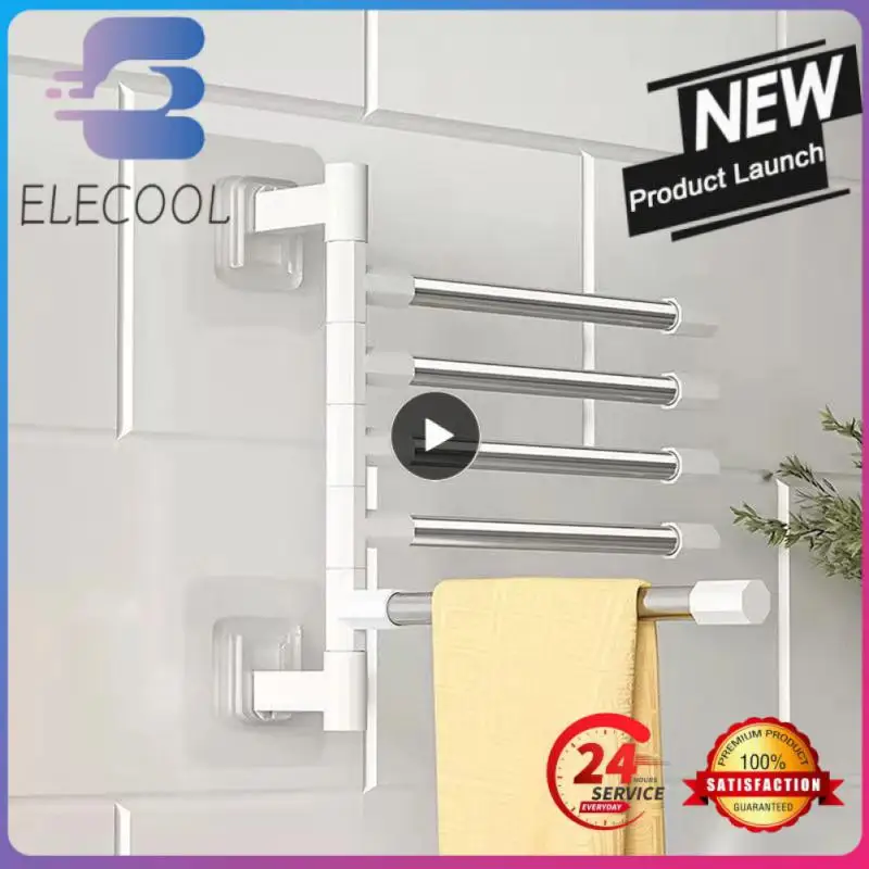 

Вешалка для полотенец для ванной комнаты, вращающийся держатель для полотенец, 99.99% Космический алюминиевый, 2/3/4-бар, вешалка для полотенец, кухонная полка, подвесная бумажная настенная