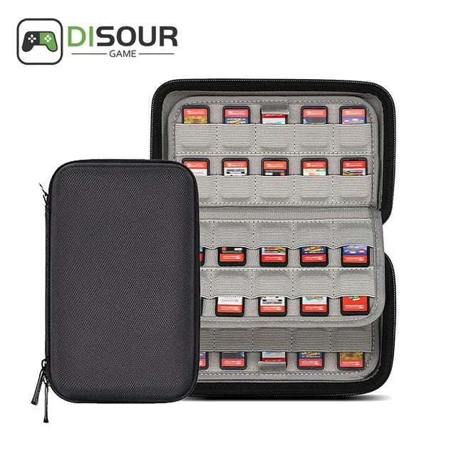 Game Card Case for Nintendo Switch Games, Hard Shell Protective and Durable  24 Slots Card & 24 Slots Micro SD Card Storage Holder Box