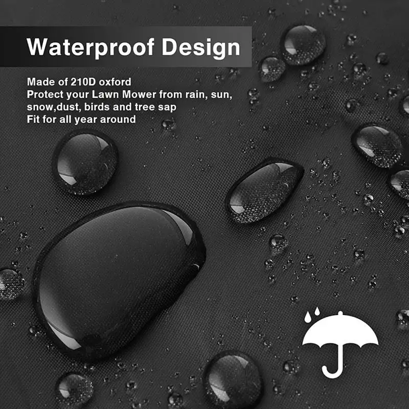 Garden Mower Cover Newest Outdoor Garden Waterproof Lawn Mower Cover UV Protector Rainproof Sunscreen Oxford Cloth Universal Size Protective Cover
