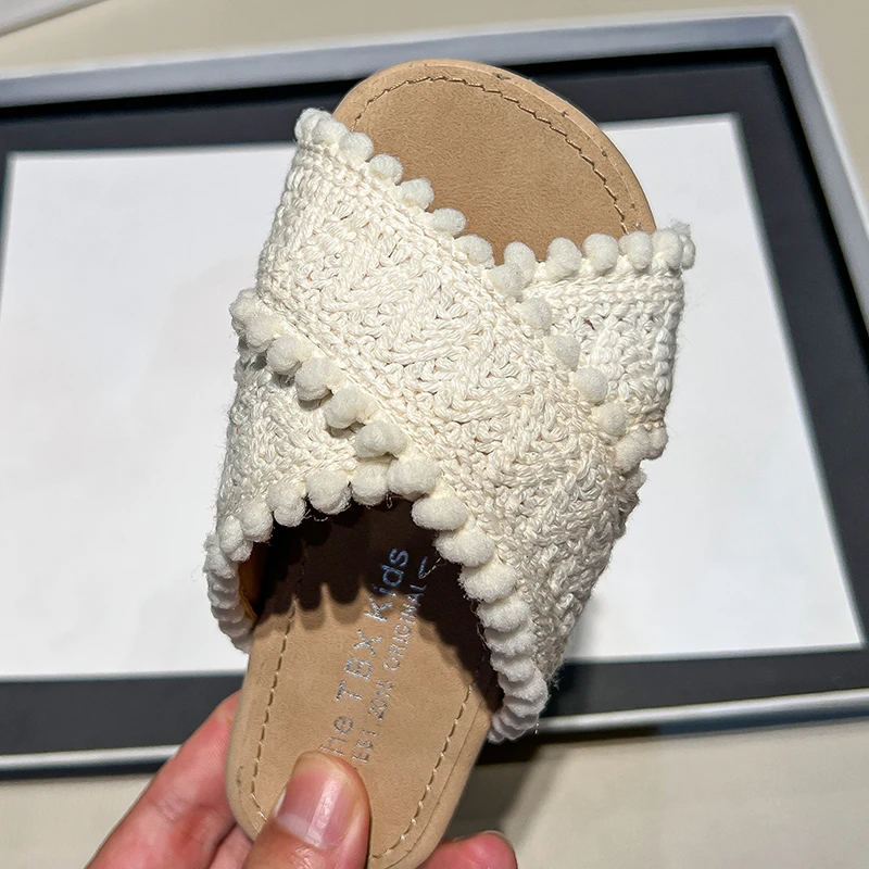 Girls Summer Crochet Sandals Non Slip Lightweight Beach Shoes