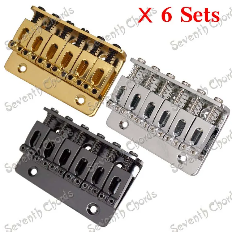 

6 Sets Top Load 6 String Concave Saddle Bridge For Electric Guitar (Bridge Length:65MM) 3 Colors for choose