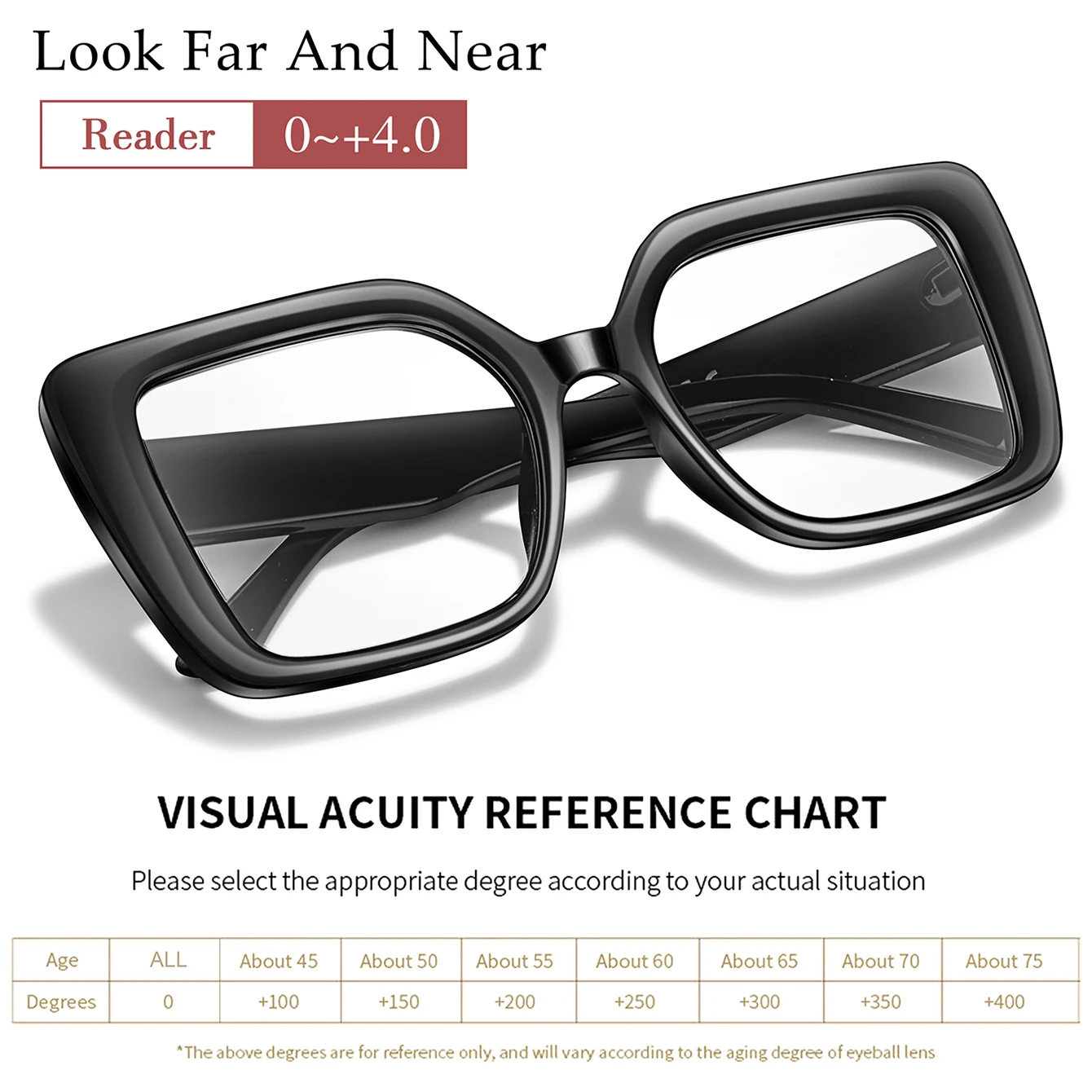 Big Frame Reading Glasses for Men Middle-Aged and Elderly People