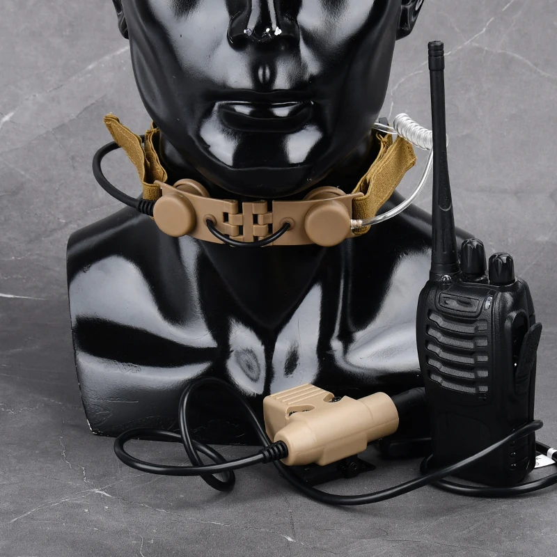 Tactical Laryngeal Throat Mic Eaphone Headset Microphone Walkie Earpiece Radio U94 PTT For Kenwood BaoFeng UV-5R UV-5X UV-82 tactical headset