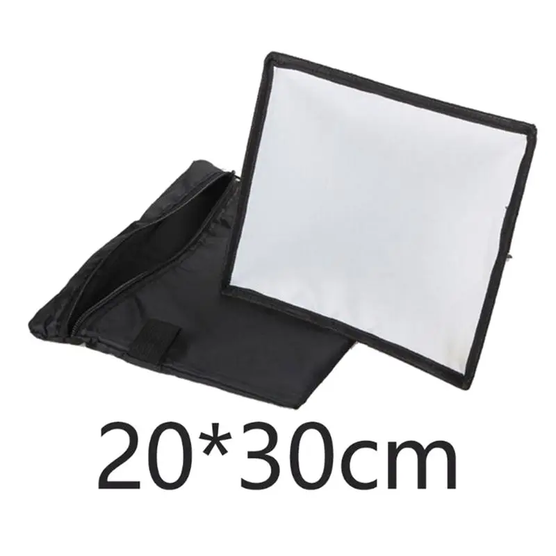 AEF1-DSLR 카메라용 범용 외부 플래시 커버 필 라이트 휴대용 미니 소프트박스 루프 플래시 20X30cm 소프트 커버