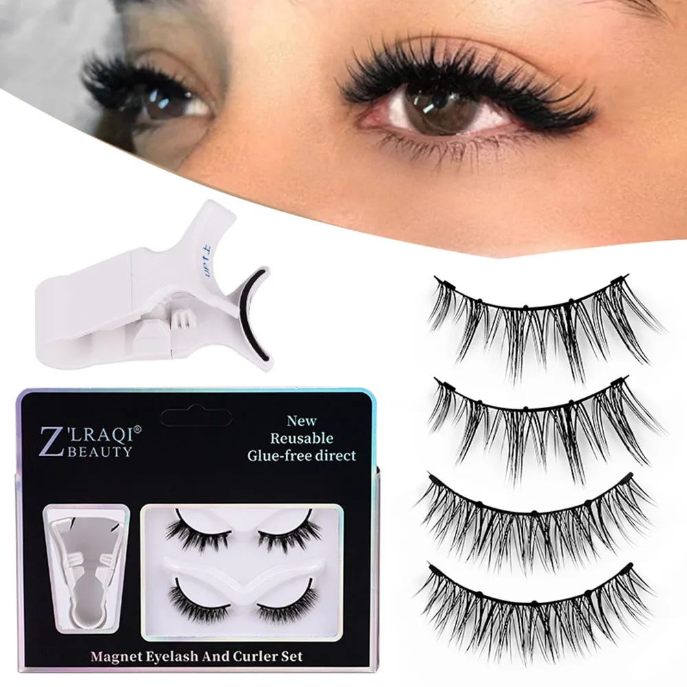 3d Magnetic Eyelashes Kit Multi-style Magnetic False Eyelashes Daily Eye Makeup False Supplies Easy To Wear 2 Pairs