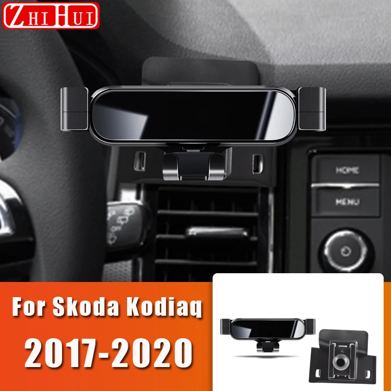 

Car Mobile Phone Holder For Škoda Skoda Kodiaq Karoq Kamiq 2017-2020 Air Vent Mount Gravity Bracket Stand Auto Accessories