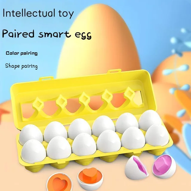Smart Eggs Color & Shape Matching Montessori Puzzle Toy 1