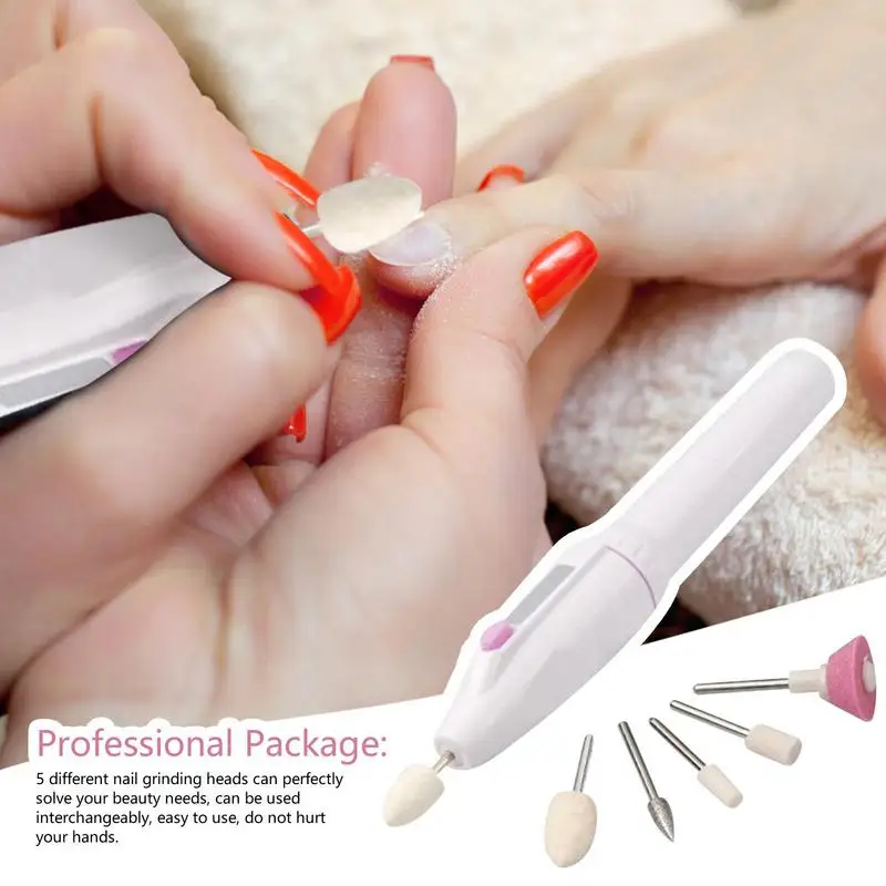 1 Set Electric Manicure Machine Nail Drill Pen Pedicure File Polish Shape Feet Care Tools Kit