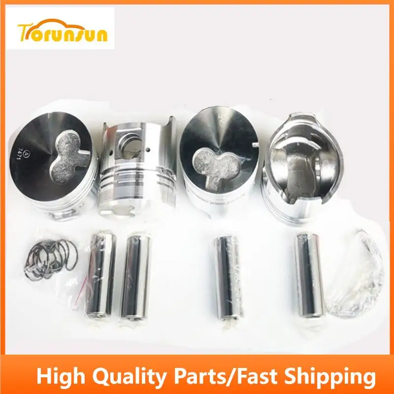 Nuovo Kit Pistone Std 4 Set Con Anello 8-94619-747-1 Adatto Per Motore Isuzu 4Fe1 76.3Mm Iseki Ta290 Ta320 Trattore