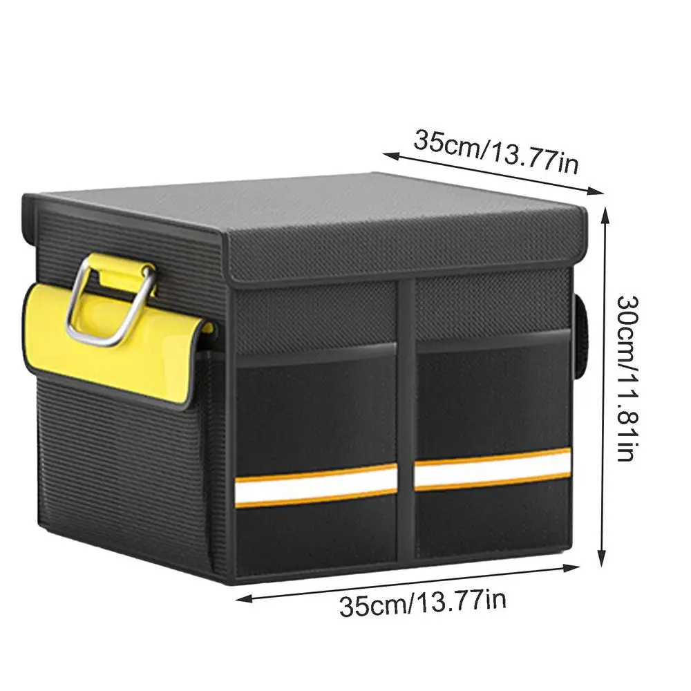 38L/48L/68L Car Trunk Organizer Box Foldable Auto Trunk Storage Bag With  Reflective Strip Stowing Tidying Car Interior Accessory - AliExpress