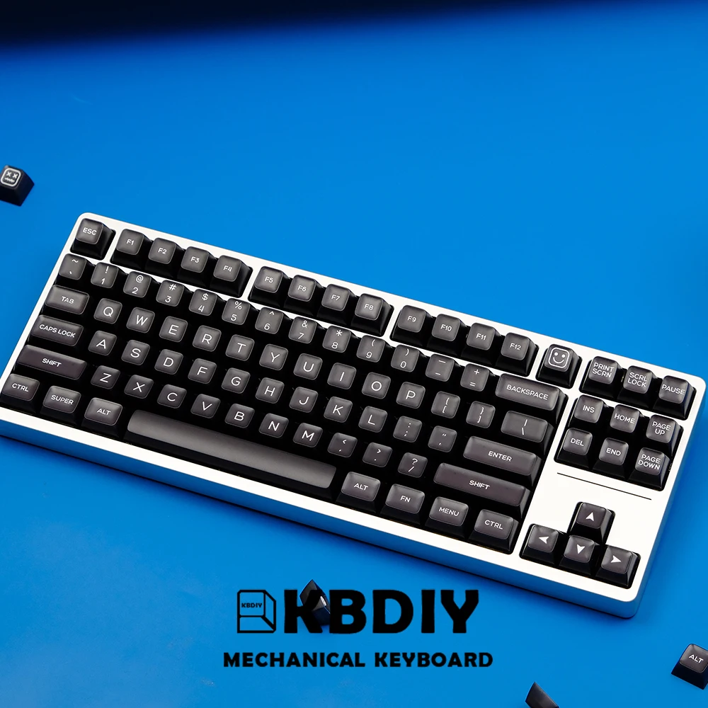 Kbdiy-keycap Translúcido Pyga para Teclado Mecânico SA Perfil Double Shot Roxo Preto Faça Você Mesmo Layout de Alice Gmk67 Abs - Imagem 3