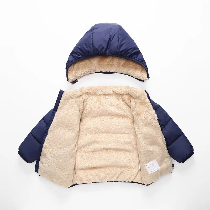 Children Cashmere Cotton Down Jacket Coat Winter Thick Warm Hooded Parkas Coat Outwear For Kids Boys Girls 2-8 Years Old down jacket children jackets girls coat