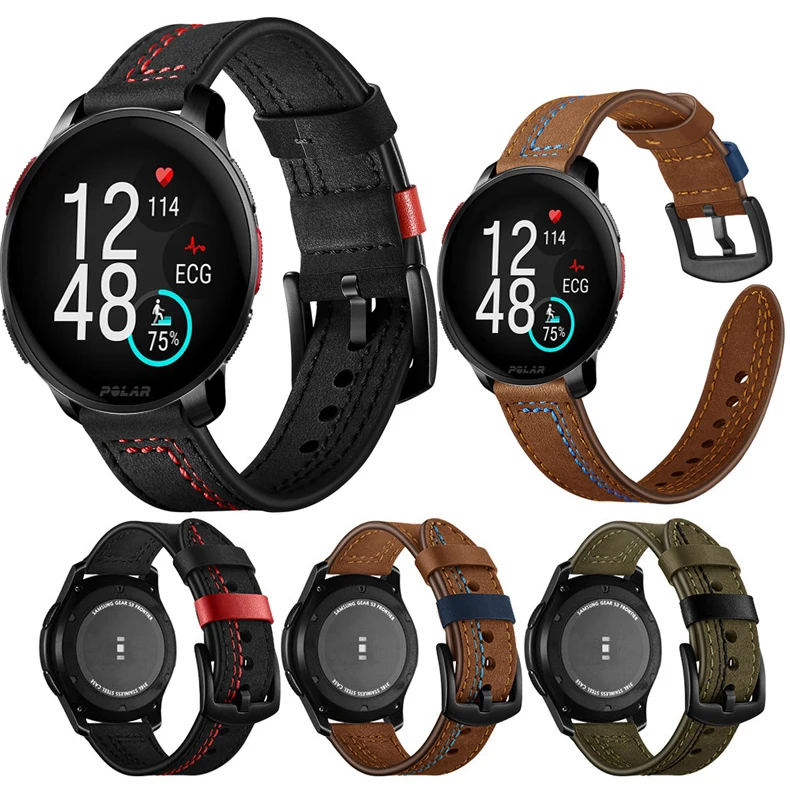 Cinturini In Pelle A Sgancio Rapido Per Polar Vantage V3 Cinturino Casual Cinturino Smart Watch Cinturino Morbido Cinturino Da Polso 22Mm