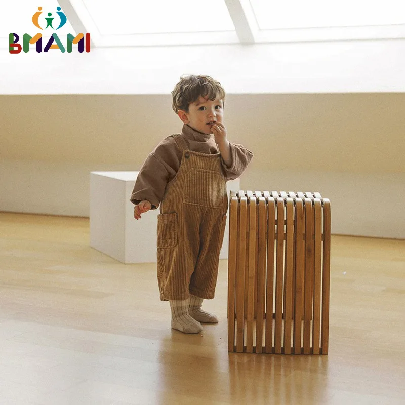 

Autumn Girls Boys Clothes Baby Sleeveless Jumpsuit Kids Corduroy Baby Overalls with Pocket Baby Pants Matched Bottoming Sweater