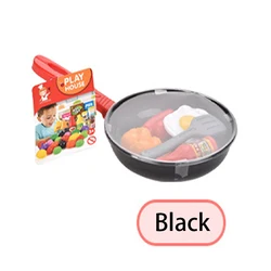 Deluxe Kids Pretend Play Kitchen Food Set - 8-Piece Simulation Toy Collection (Black)