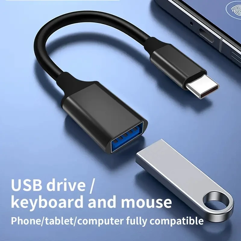 OTG Adapter Type C Cable USB To Type C Connector For Xiaomi Samsung S23 S22 S20 MacB