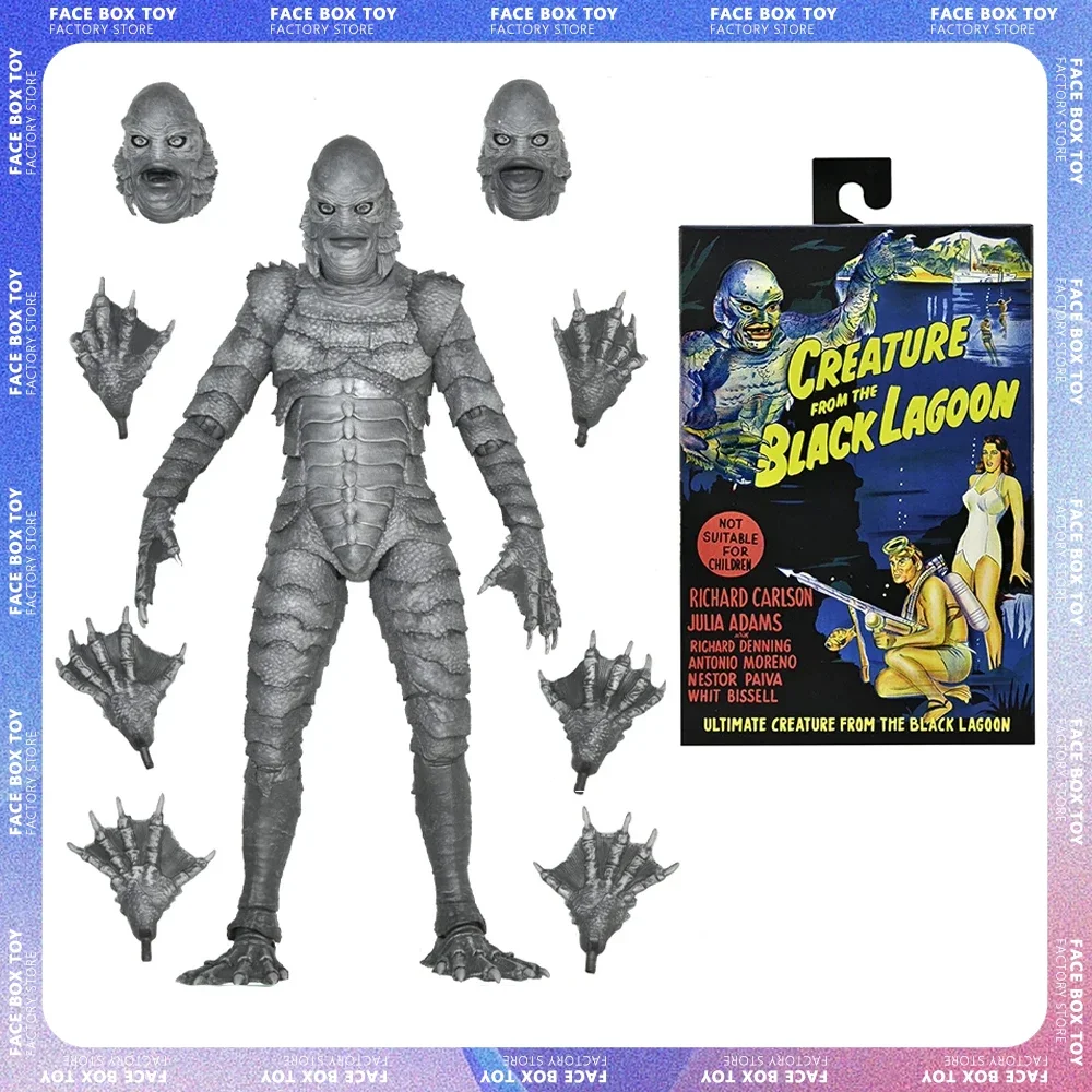 

Фигурка NECA 04823 Ultimate существо из Черной лагуны (B & W), 7 дюймов, фигурка аниме, универсальные монстры, ПВХ Модель, игрушка, подарки